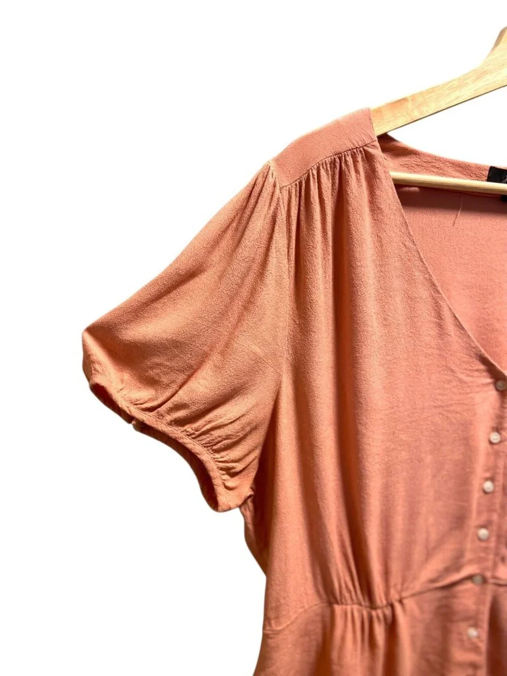 J.Crew Button Down Peplum Top Petal Pink Size XL Minimalist Spring Preppy Casual